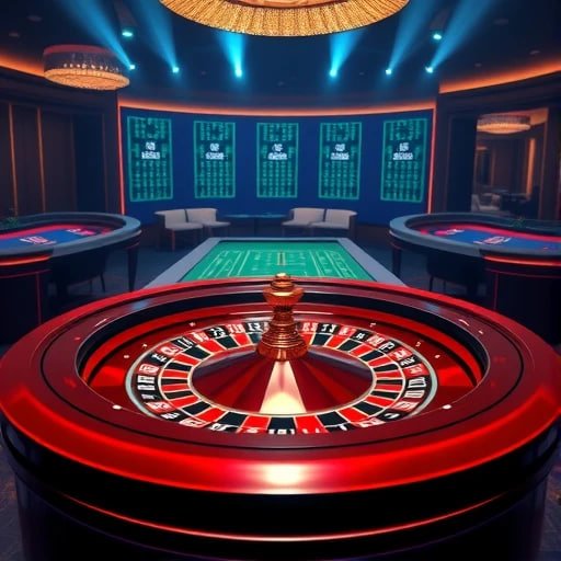 Live Casino Roulette Wheel Spin ဖြင့် ကစားနေသောမြင်ကွင်း